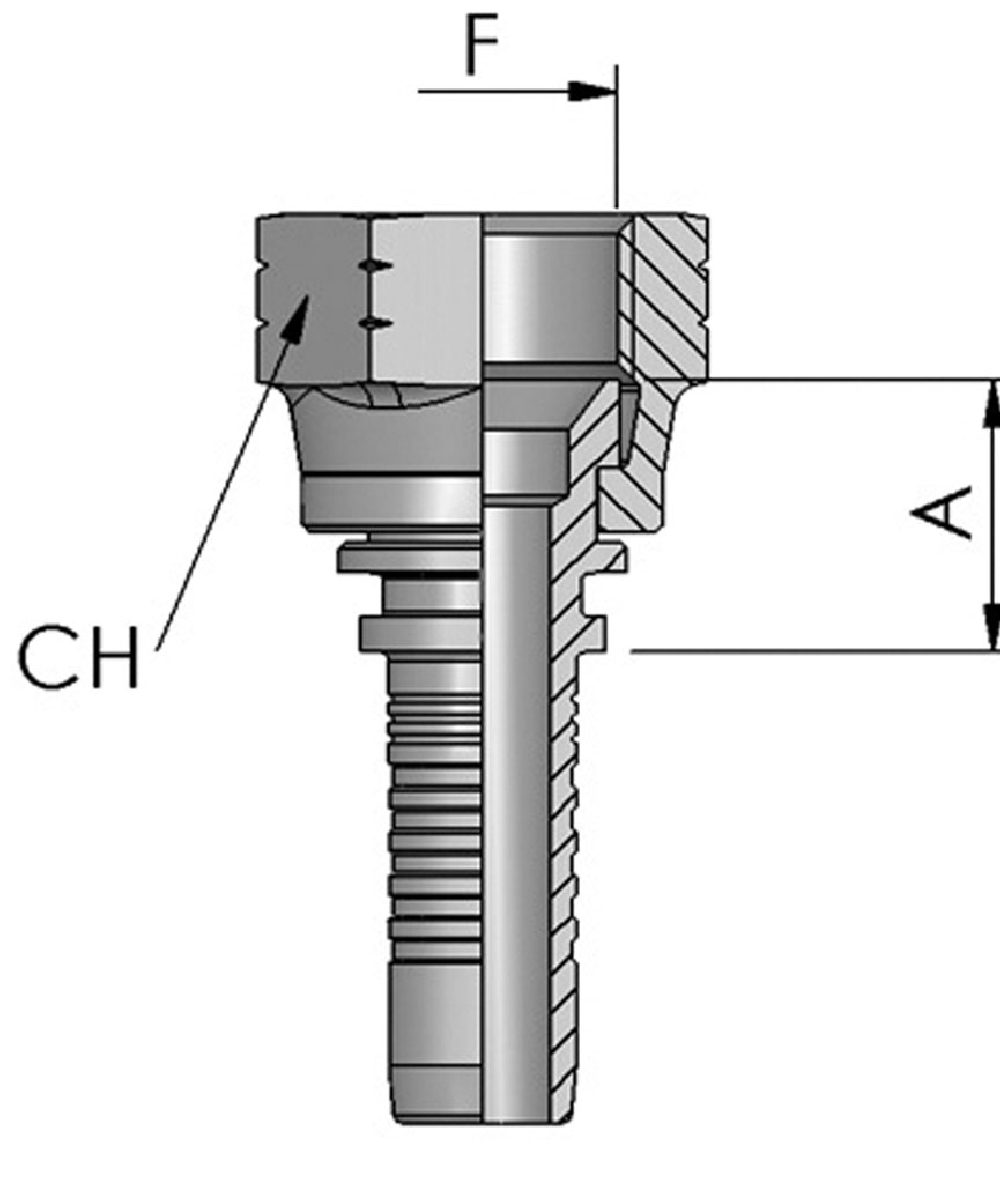 FB Hydraulic Pressnippel JIC, XXST4221-0000