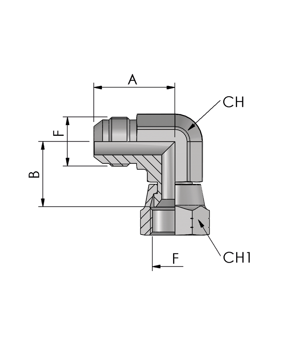 FB Hydraulik Adapter JIC, XXST203-0000
