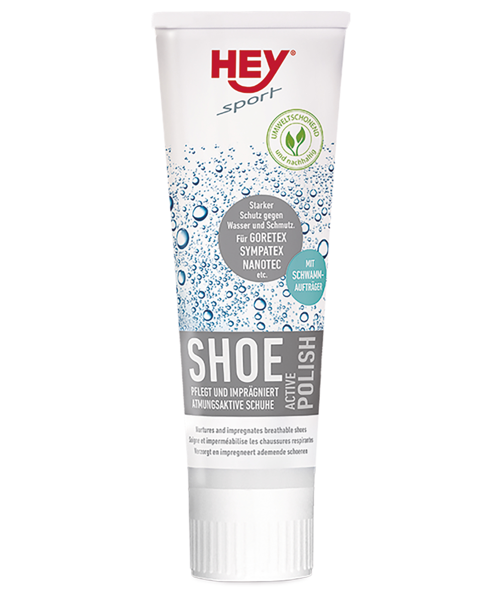 HEY Sport Active-Polish schoencrème zwart, Verzorgt en impregneert ademende schoenen, XX73509-02