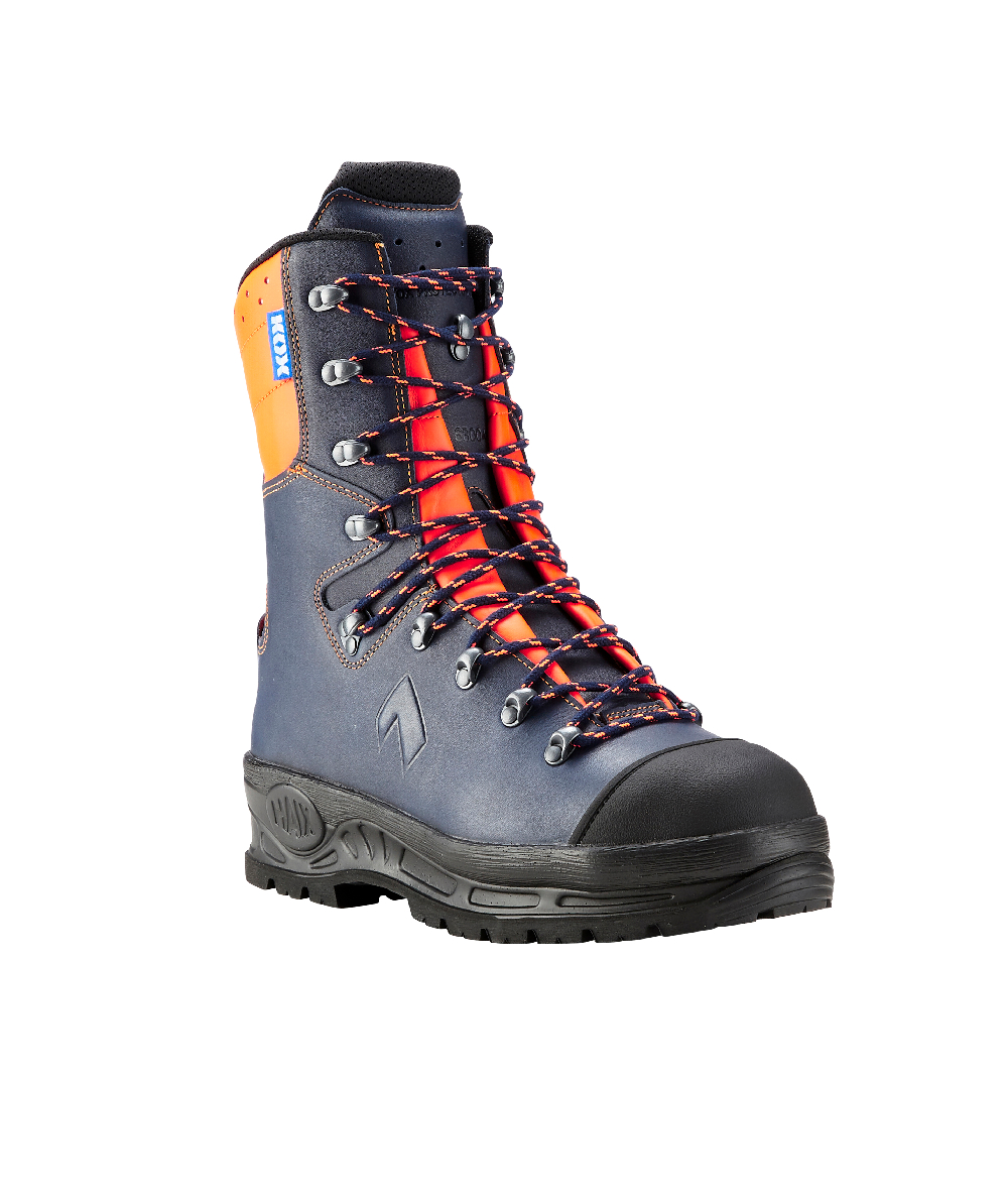 Haix Protector 2.0 zaagschoenen KOX editie met Gore-Tex, Blauw/oranje, XX73120