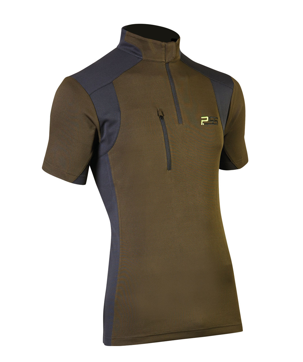 PSS X-treme Skin Functioneel Shirt met kourte mouwen, groen/zwart