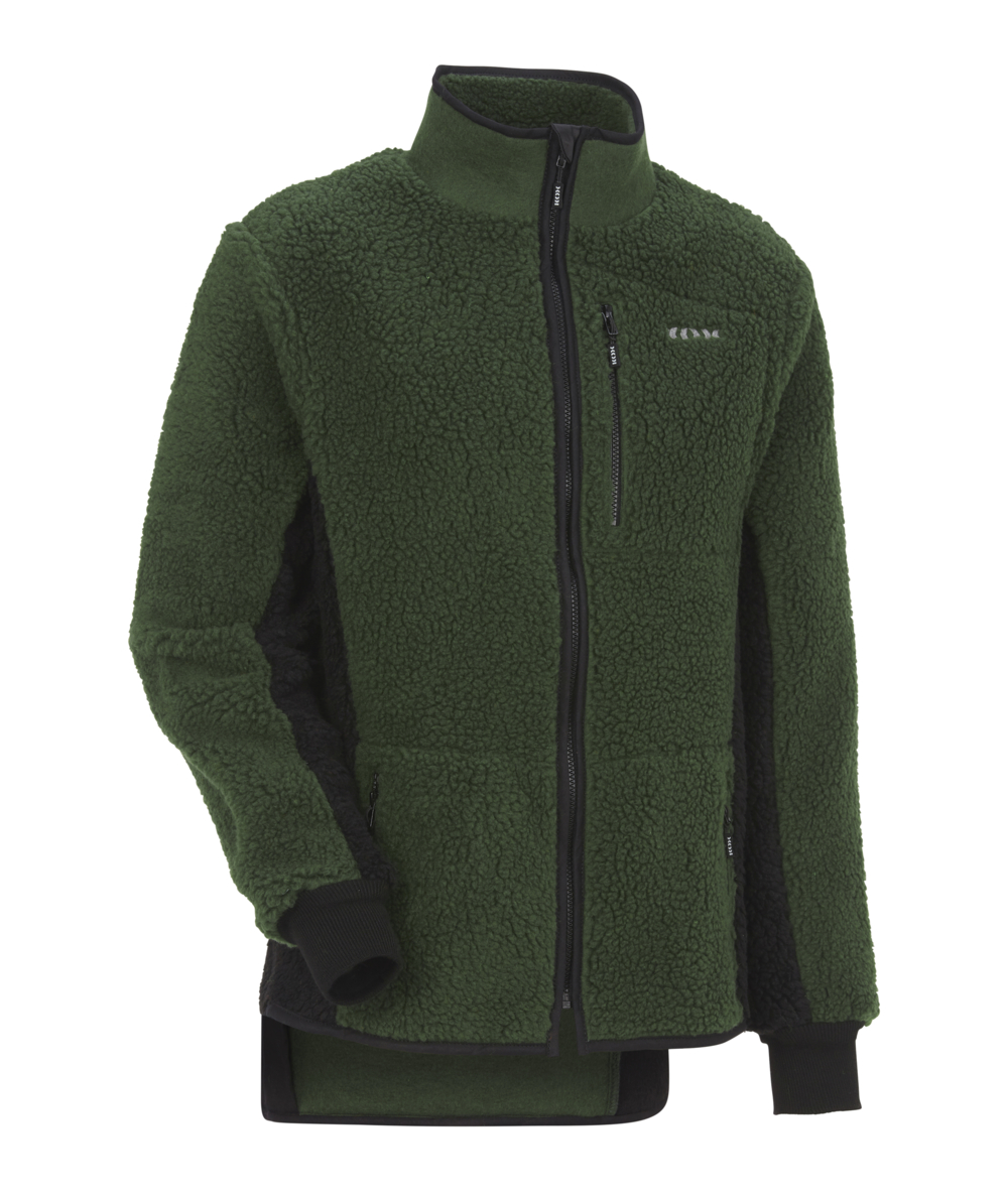 KOX Warme fleece vesten, groen/zwart, XX76127