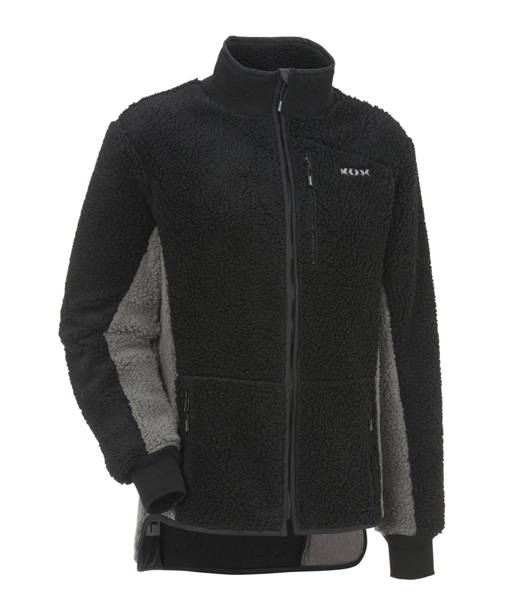 KOX Warme fleece vesten, zwart/grijs, XX76130