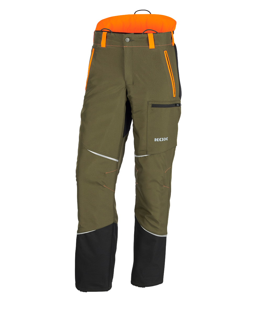 KOX-broek met snijbescherming Mistral 3.0 groen/oranje, groen/oranje, XX71228