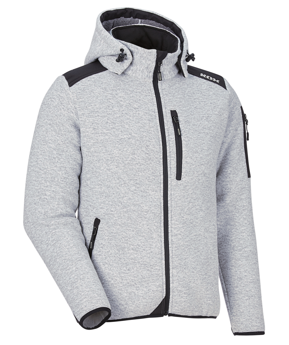 KOX fleecejack, Voor dames, wit/grijs, XX76124