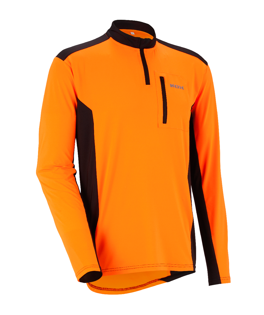 KOX functioneel shirt met lange mouw, oranje/zwart, XX77172