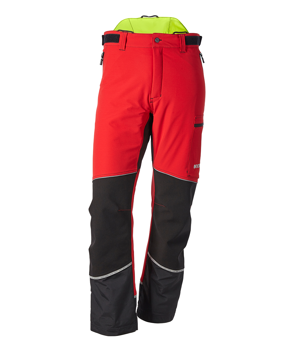 KOX-snijbeschermingsbroek stretch Elch 3.0 rood/geel, XX71236
