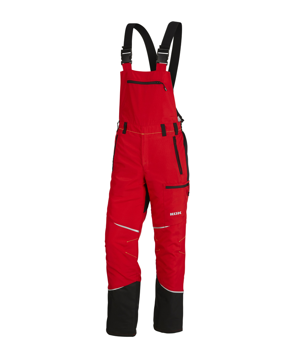 KOX snijbeschermingsbroek tuinbroekmodel Mistral 3.0 rood/geel, rood/geel, XX71114