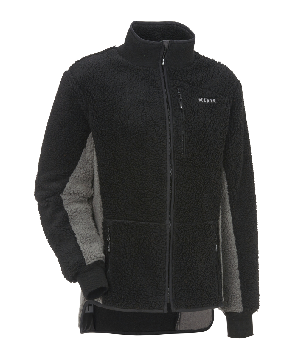 KOX warme fleece vesten, zwart/grijs, XX76130