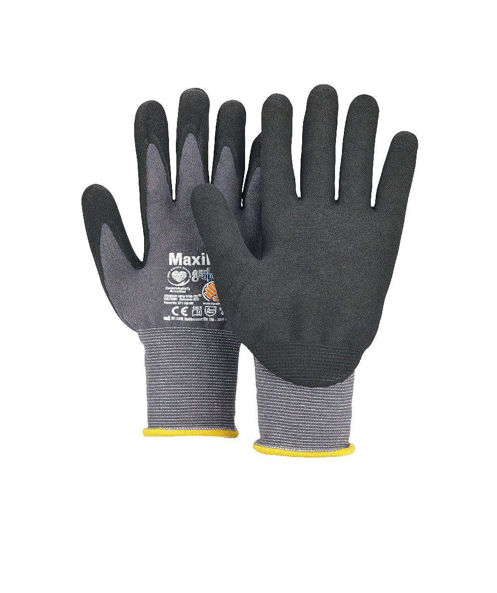 MaxiFlex nylonhandschoen Ultimate AD-APT, grijs/zwart, XX75102
