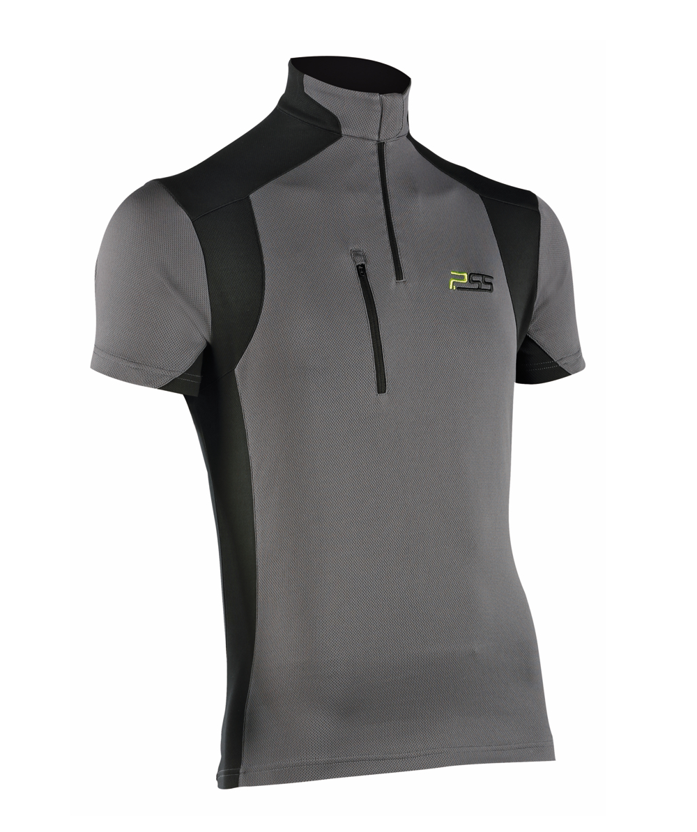 PSS X-treme Skin Functioneel Shirt, met kourte mouwen, grijs/zwart, XX77158