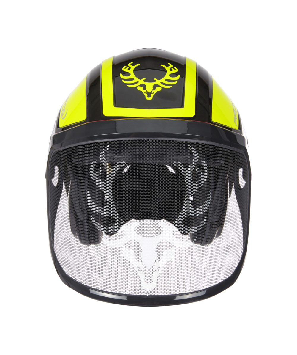 Protos Integral Forest helm KOX editie met visier en gehoorbescherming zwart/neon geel, KOX edition zwart/neon geel, XX74129