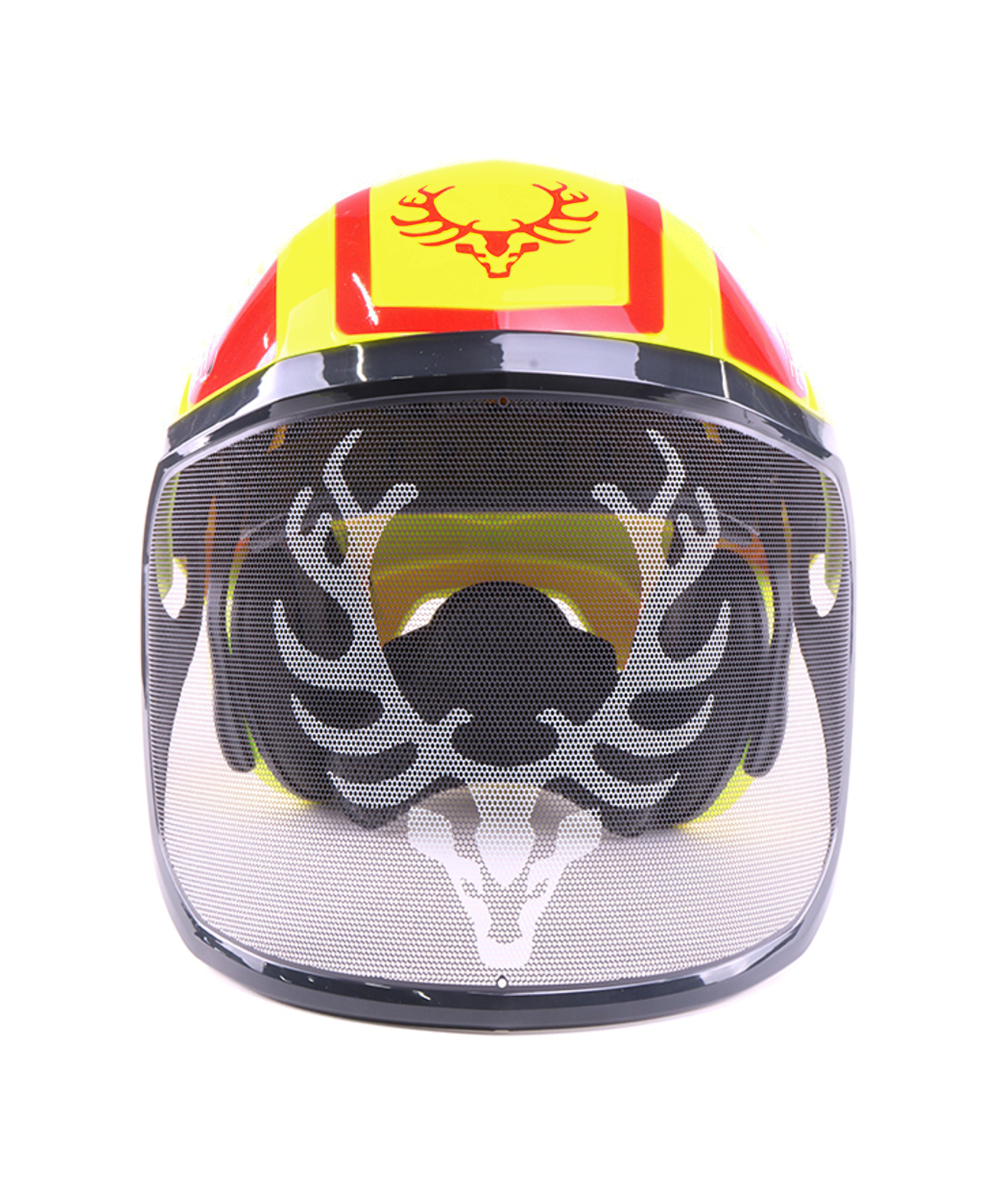 Protos helm met visier en gehoorbescherming Integral Forest KOX editie geel/rood, KOX edition neon geel/rood, XX74109