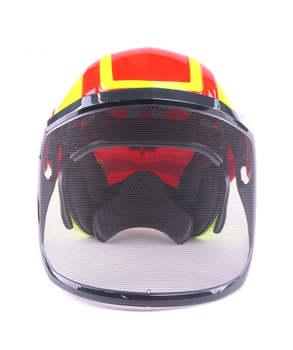 Protos helm met visier en gehoorbescherming Integral Forest, rood/geel, XX74110