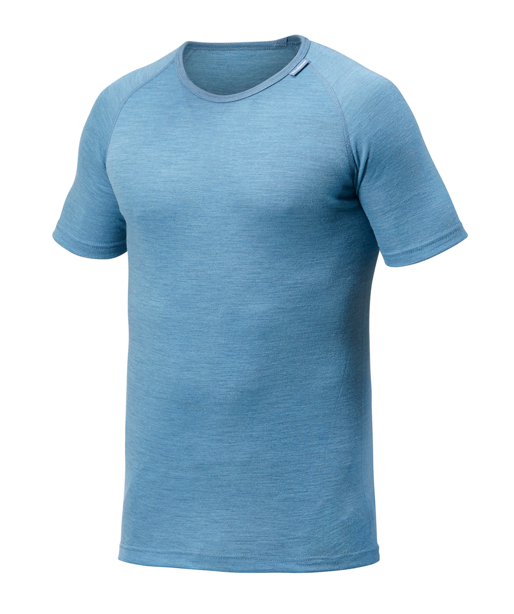Woolpower Tee LITE hemd met ronde hals /shirt met korte mouwen van merinowol nordic blue, blauw, XXWP7101B