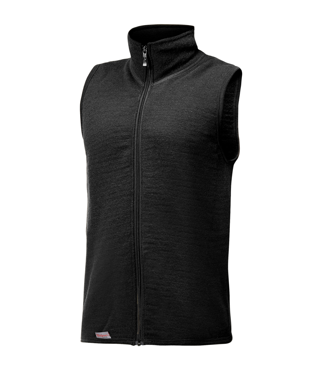 Woolpower Vest 400 gebreid vest / vest van merinowol black, zwart, XXWP7244S